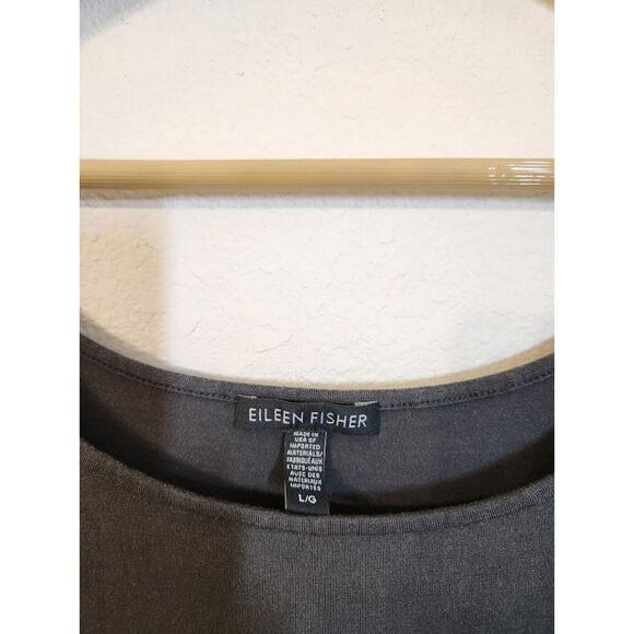 Eileen Fisher Charcoal Gray Sleeveless Tank Dress | Size L - Picture 3 of 8